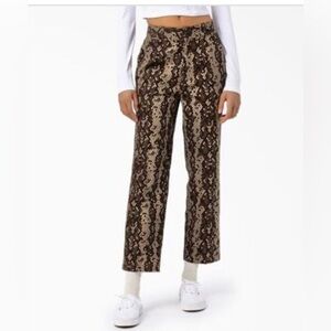 Dickies Camden brown snakeskin print Straight leg khaki pants Pants‎ Size 6R new